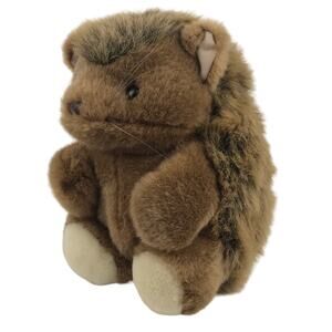Caltoy Hedgehog Plush Porcupine Brown Stuffed Animal Toy Rare